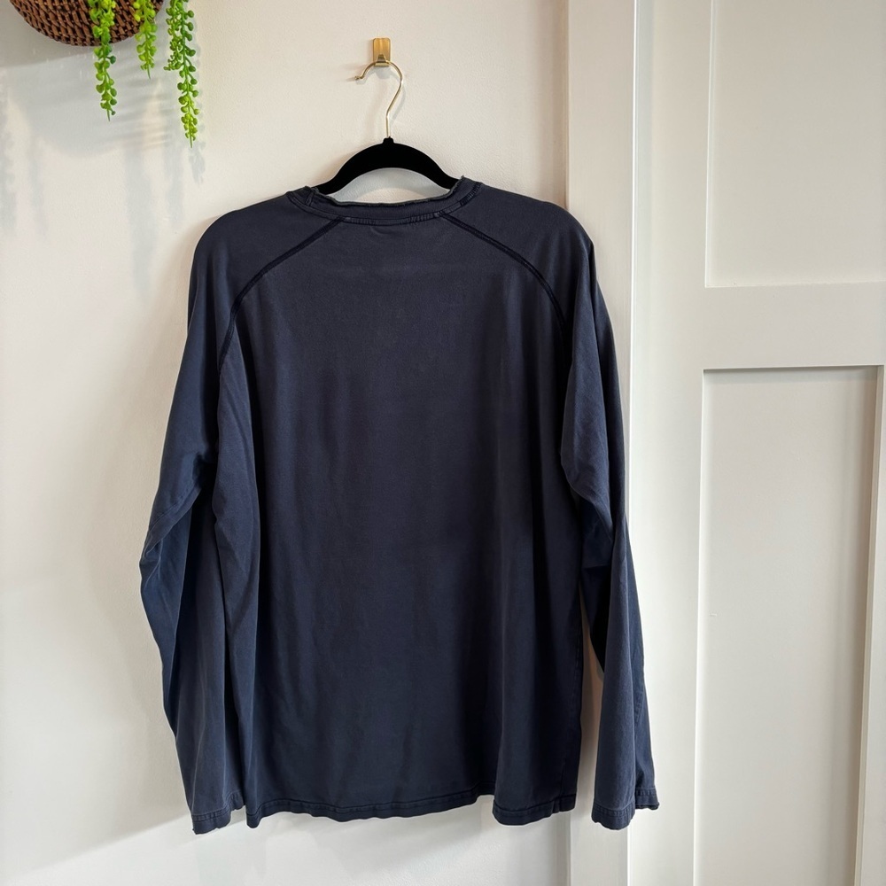 Tommy Hilfiger Tommy Jeans Vintage Mens Long Sleeve Navy Blue 90's Distressed XL - Picture 6 of 9